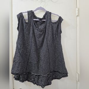 Torrid Striped Cold Shoulder Top